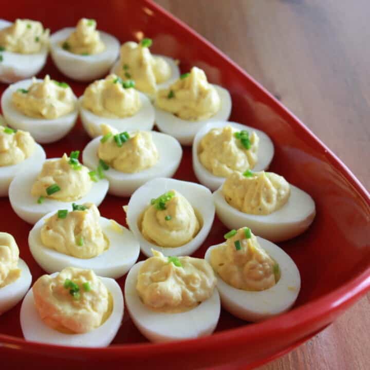 Dill Pickle Deviled Eggs - The Short Order Cook