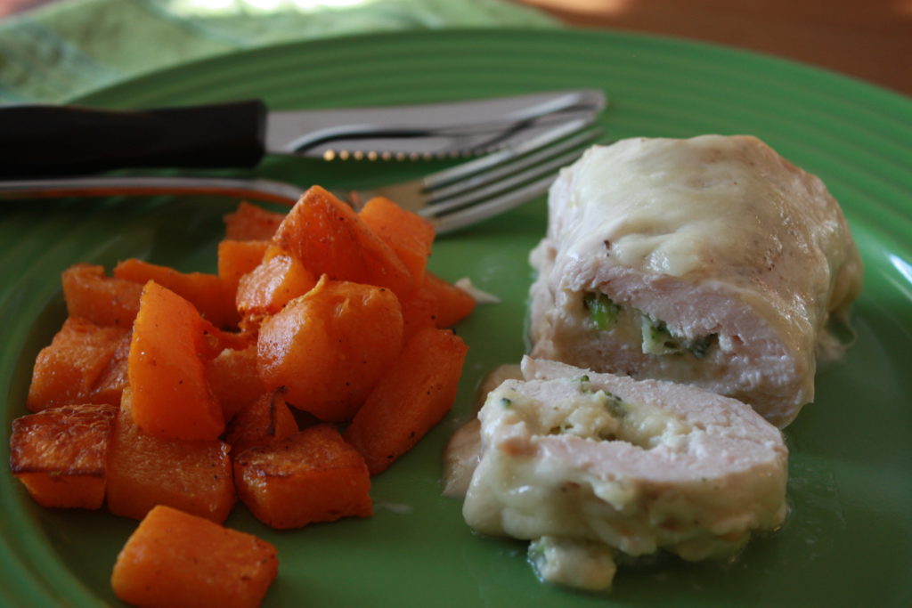 Chicken stuffed with Broccoli & cheese