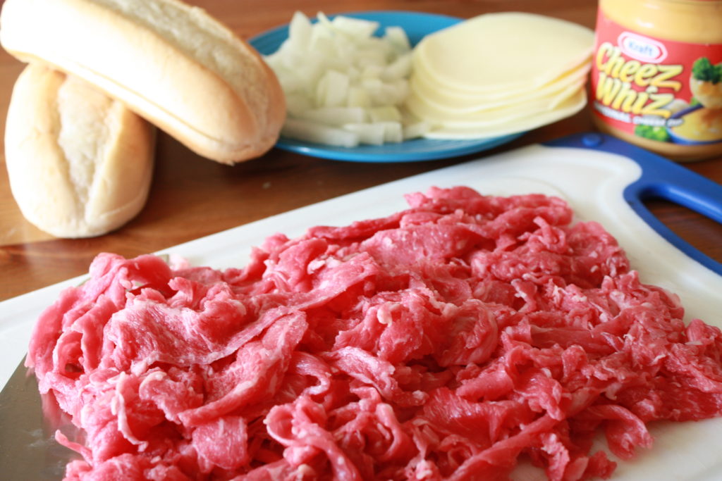 Philly Cheesesteak ingredients