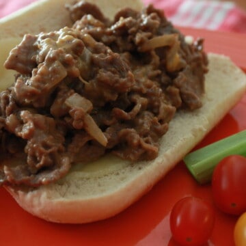 Classic Homemade Philly Cheesesteak Sandwich