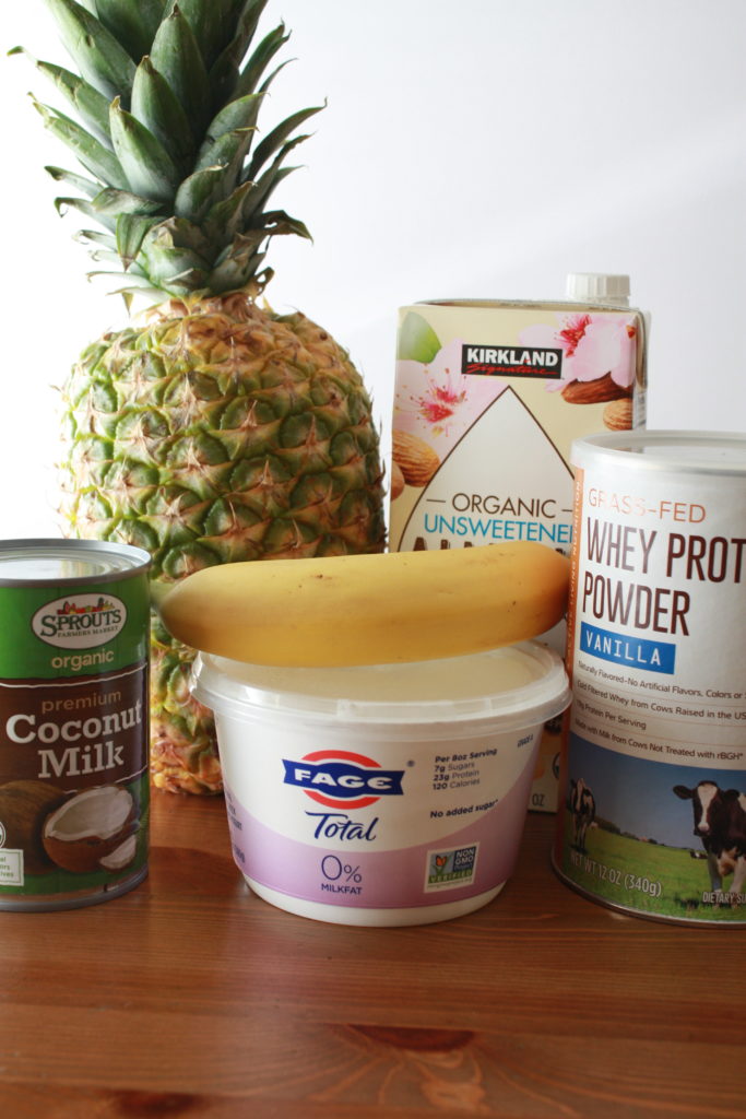 Pineapple Banana Protein Smoothie Ingredients