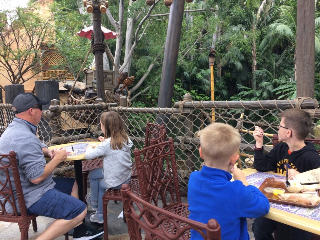 Jungle Cruise river view and Rosita, the singing bird @ Disneyland Tropical Hideaway The Short Order Cook
