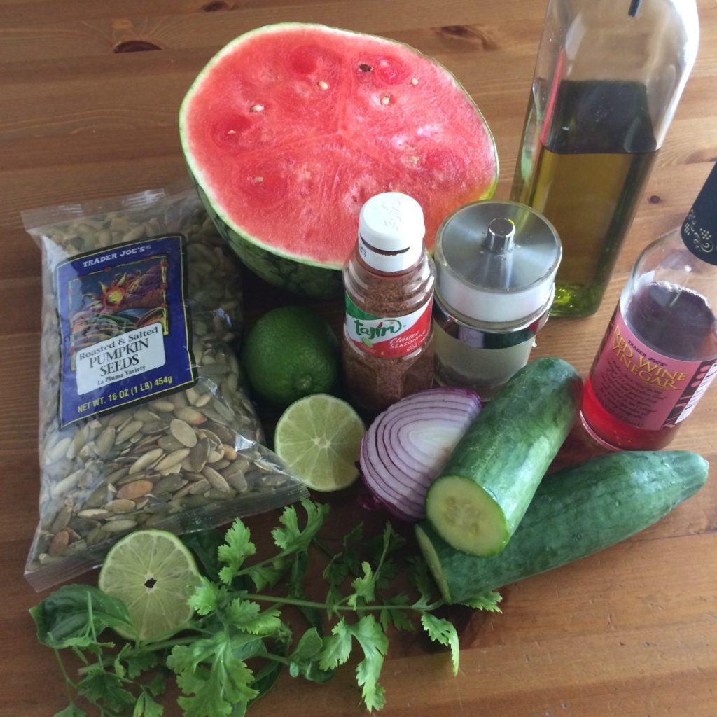 mexican watermelon cucumber salad ingredients
