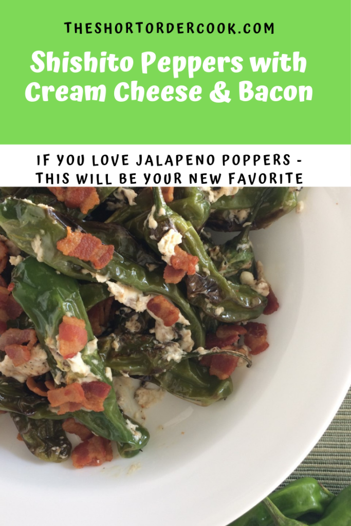 Shishito Peppers with Cream Cheese and Bacon