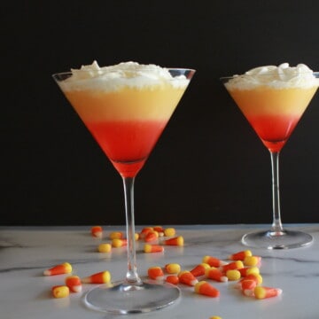 Candy Corn Martini two glasses