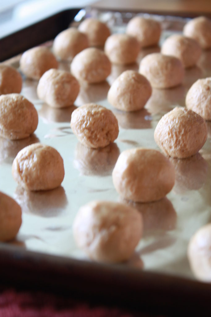 rolled Old-fashioned peanut butter balls