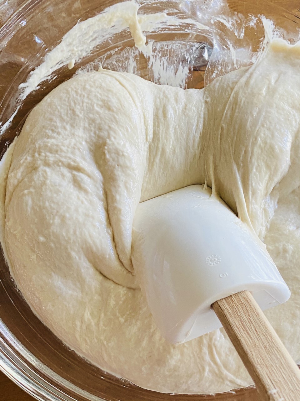 Fold the Ciabatta dough