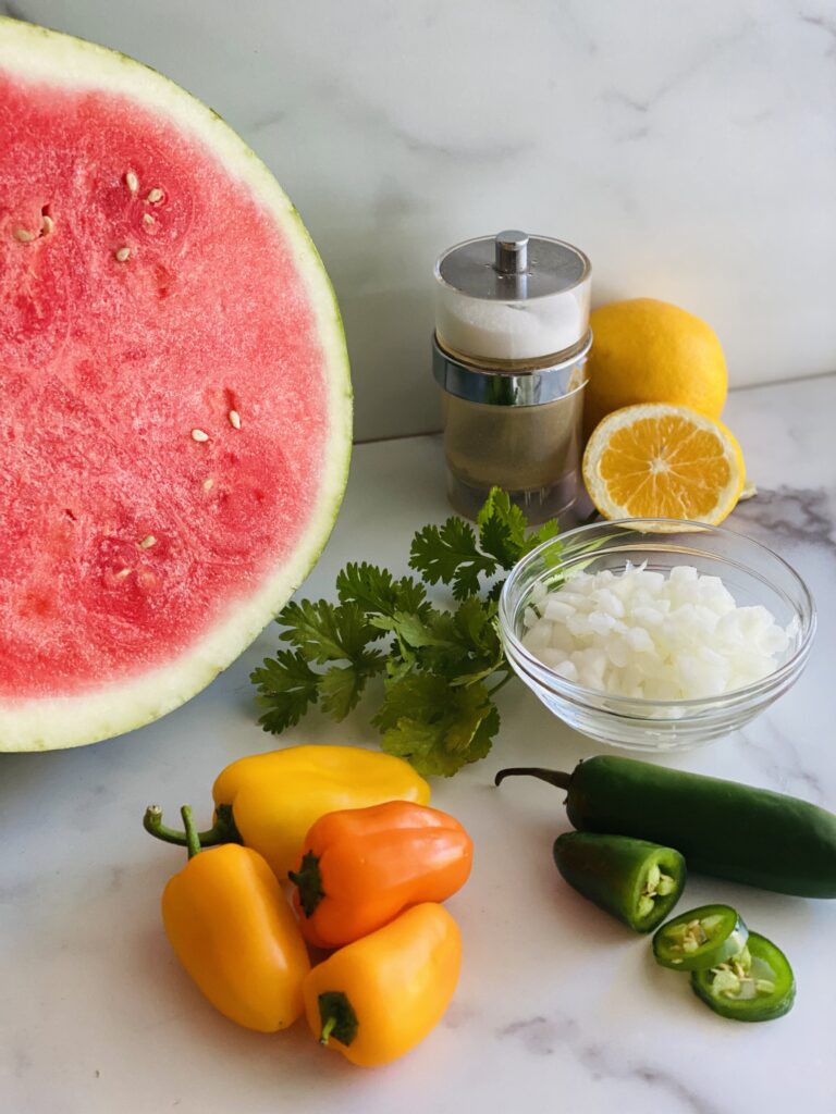 Ingredients for Watermelon Pico del Gallo (salsa)