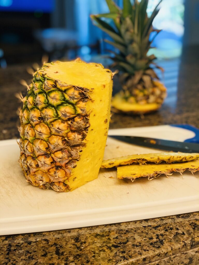 how to slice a pineapple