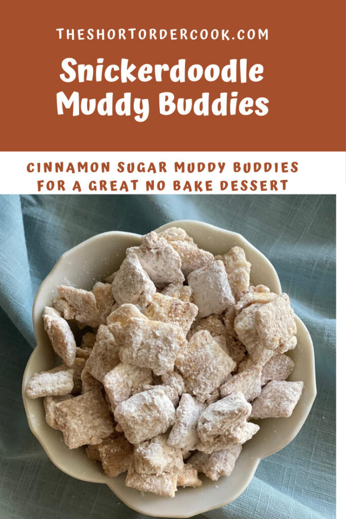 Snickerdoodle Muddy Buddies in a bowl