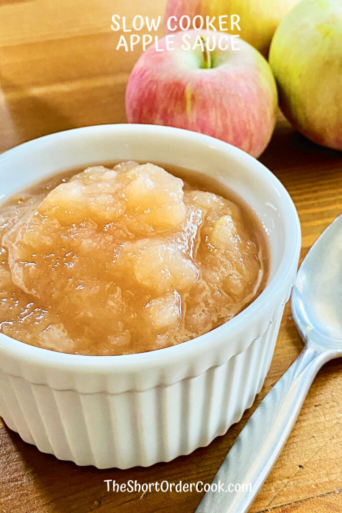 Slow Cooker Apple Sauce in bowl ready