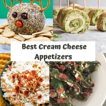 Best Cream Cheese Appetizers 4 image collage