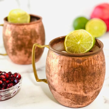 Best Pomegranate Moscow Mule featured close up