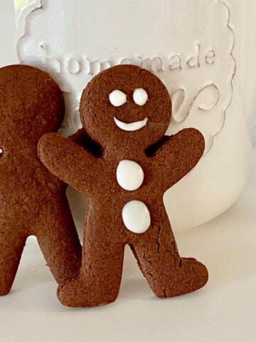 Chocolate Gingerbread Cookies featured two men and jar