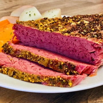 Slow Cooker Corned Beef featured close up