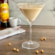 Salted Caramel Espresso Martini featured on table