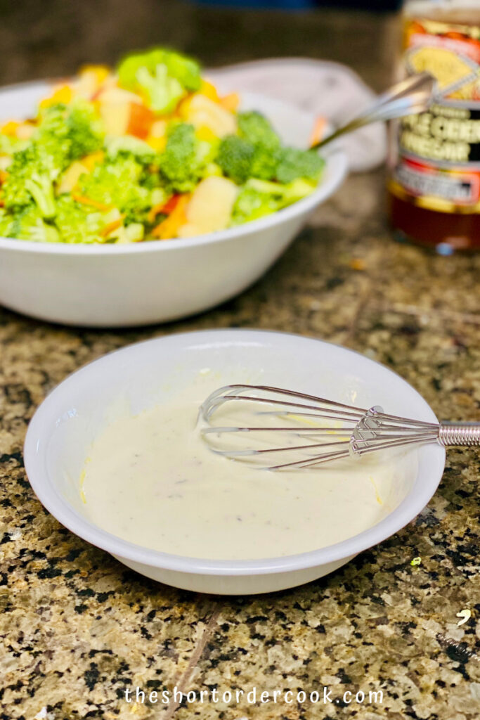 Broccoli Apple Salad with Greek Yogurt Dressing (no mayo) dressing