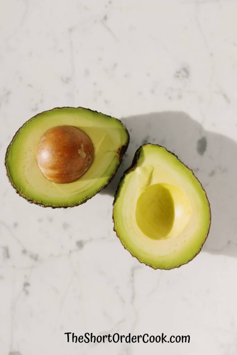 fresh avocado without strings or brown spots