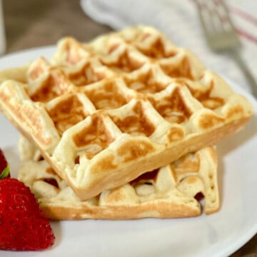 Perfectly Crispy and Chewy Mochi Waffles recipe card