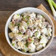 What to Serve with Hamburgers gluten-free-potato-salad-top fearlessdining