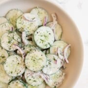 What to Serve with Sloppy Joes creamy-cucumber-salad-loveandgoodstuff