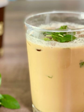 Mint Mojito Iced Coffee (Philz copycat) featured w philz cup