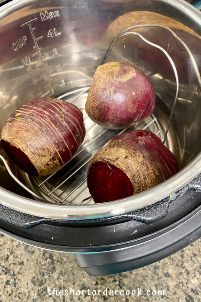 Instant Pot Steamed Whole Beets in the insert