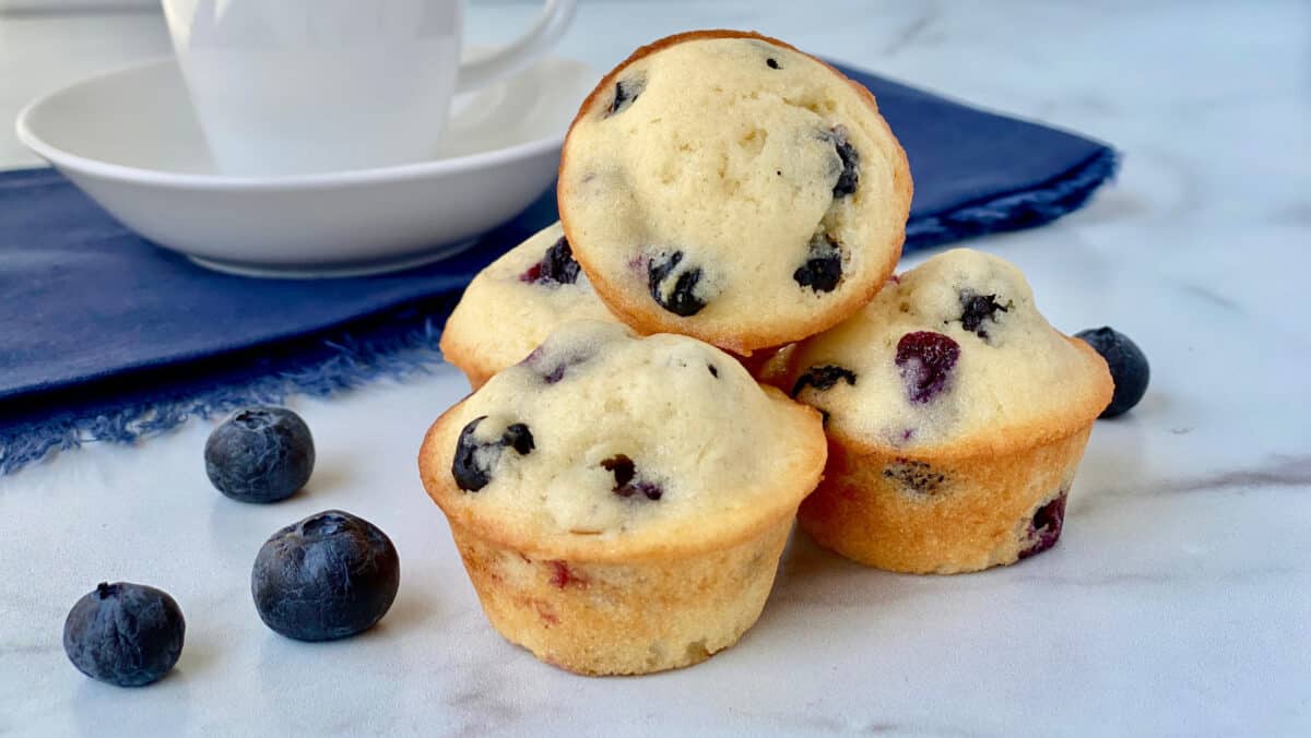 Old-Fashioned Mini Blueberry Muffins - The Short Order Cook