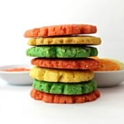 What to Serve with Quesadillas 022_2-585x585 Mexican Cookies themondaybox a stack of 6 mexican cookies in 3 different colors yellow green and orange