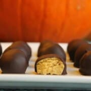 Keto & Low-Carb Halloween Candy, Treats, & Drinks candy-pumpkin-truffles-recipe-lowcarbyum