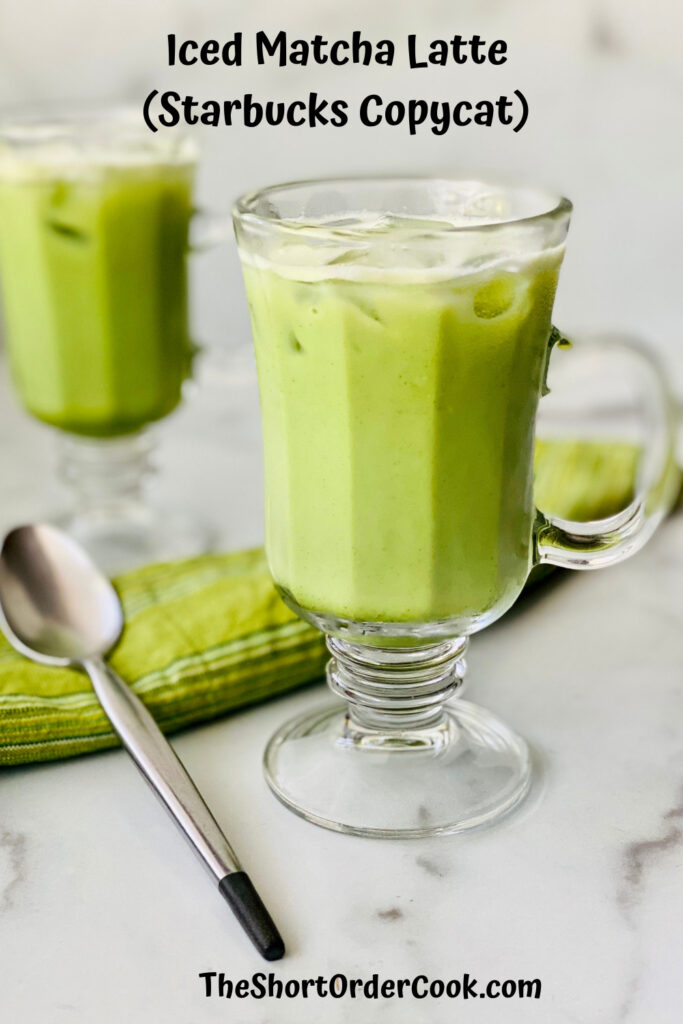 Iced Matcha Latte Recipe (Starbucks Copycat) with Video Tutorial!