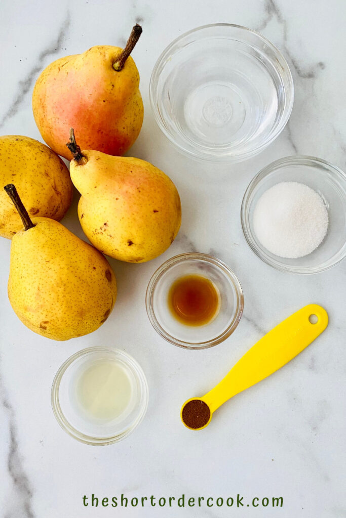 Stewed Pears ingredients