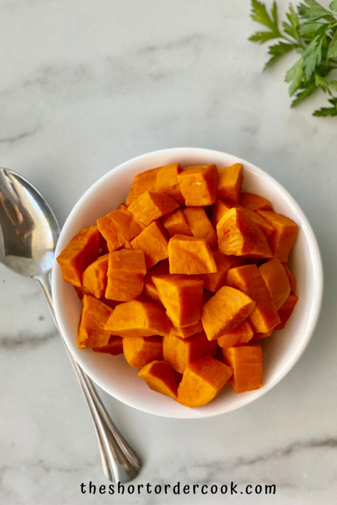 Instant Pot Cubed Sweet Potatoes - Savas Kitchen