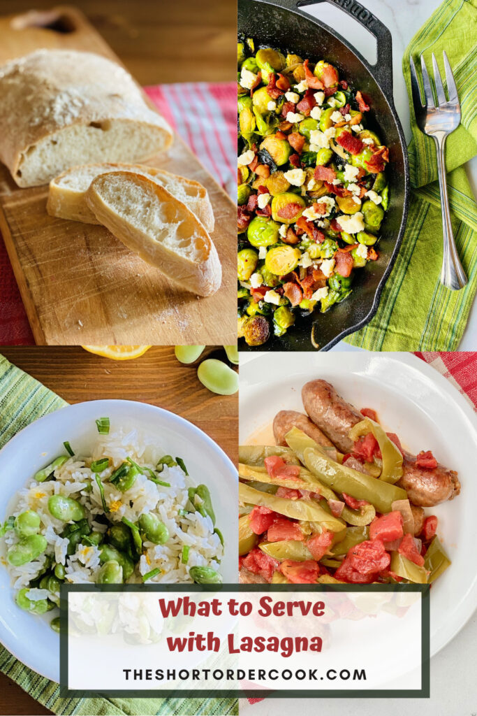 What to Serve With Lasagna PN1 4 recipe images for ciabatta brussel sprouts with bacon fava rice salad and sausage and peppers