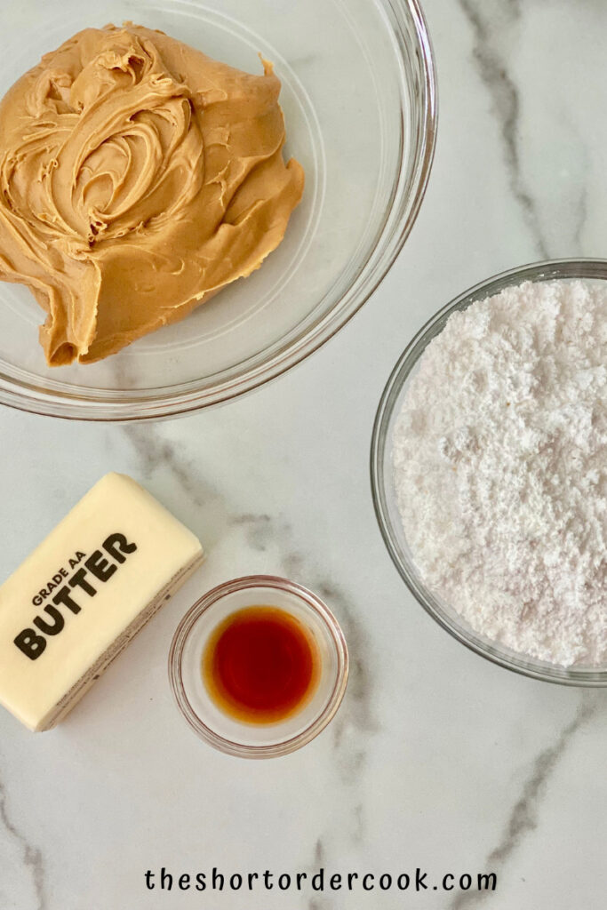 Easy Old-Fashioned Peanut Butter Fudge ingredients