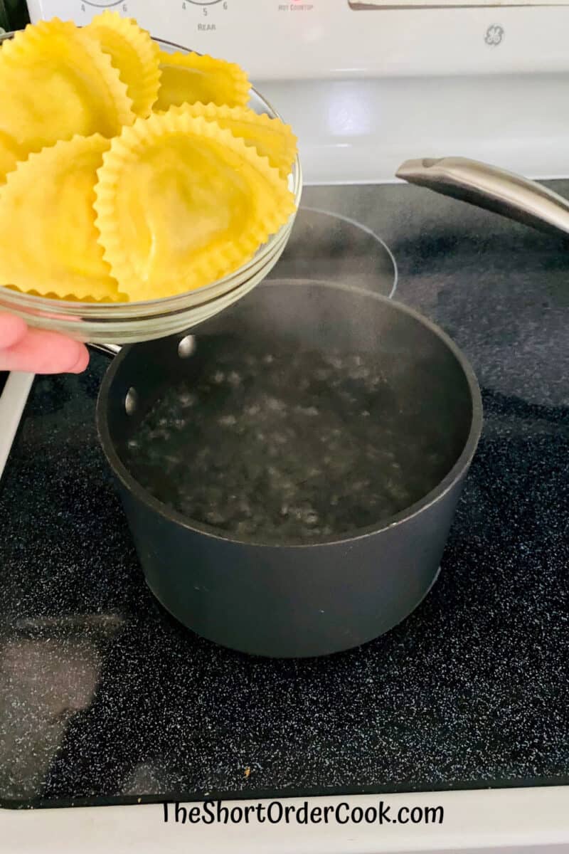 Lobster Ravioli Sauce cook pasta in boiling water