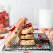 Pink Food & Drink Recipes Strawberry-Shortbread-Cookies-thecookiedoughdiaries