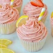 Pink Food & Drink Recipes pink lemonade cupcake thecookingcollective
