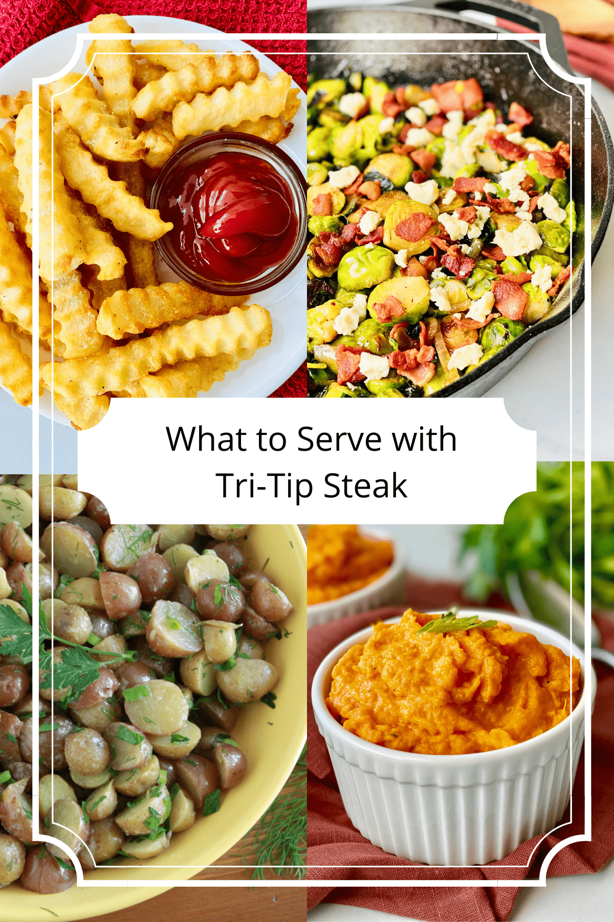 4 recipes air fryer french fries brussel sprouts with bacon french potato salad and whipped sweet potatoes