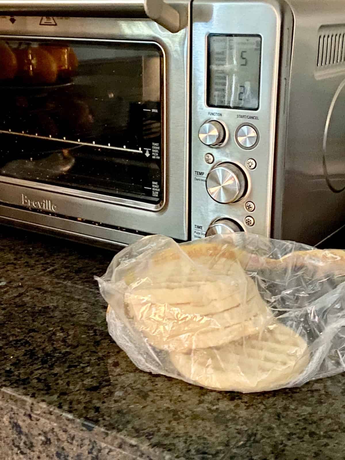 waffles in front of air fryer