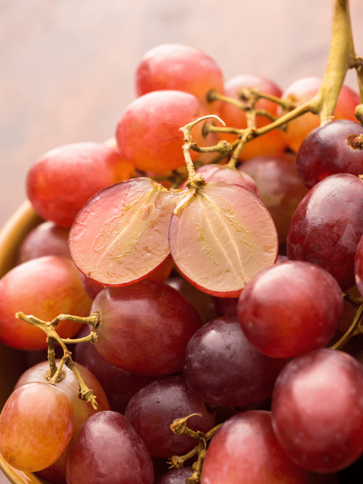 Seedless grapes closeup.
