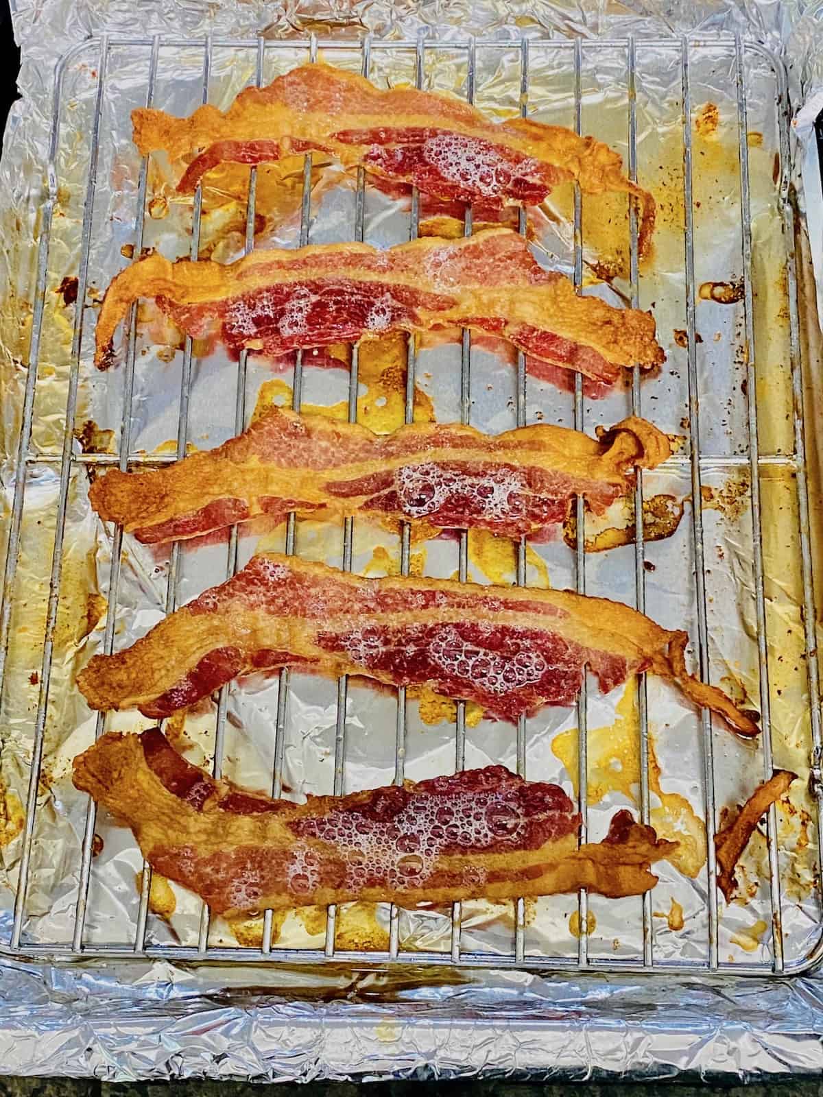 bacon cooked 18 minutes.