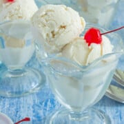 Soursop ice cream in a glass ready to eat.