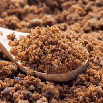 Homemade moscovado sugar substitute using brown sugar and molasses.