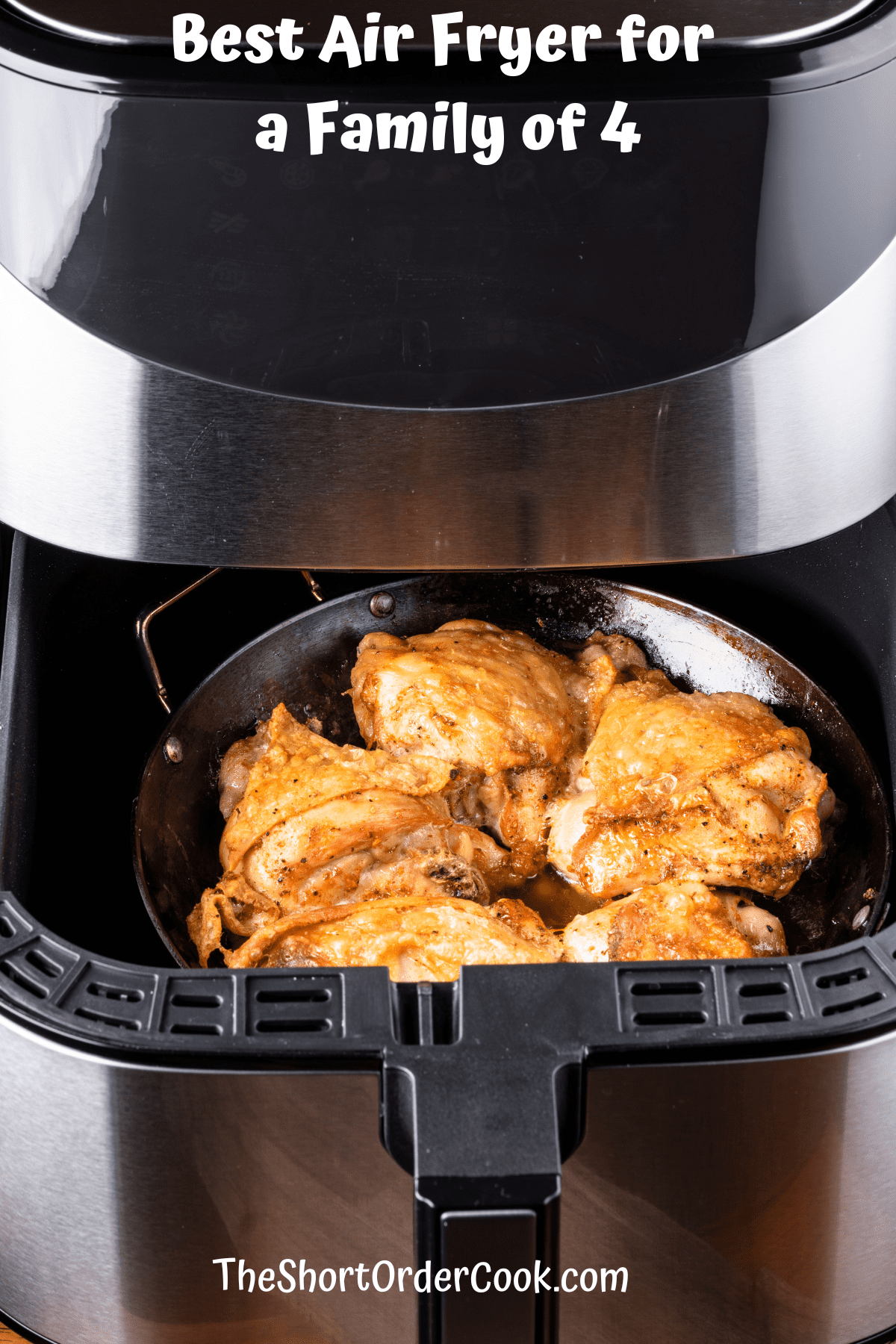 Best Air Fryer for a Family of 4 is this large capacity Ninja model.