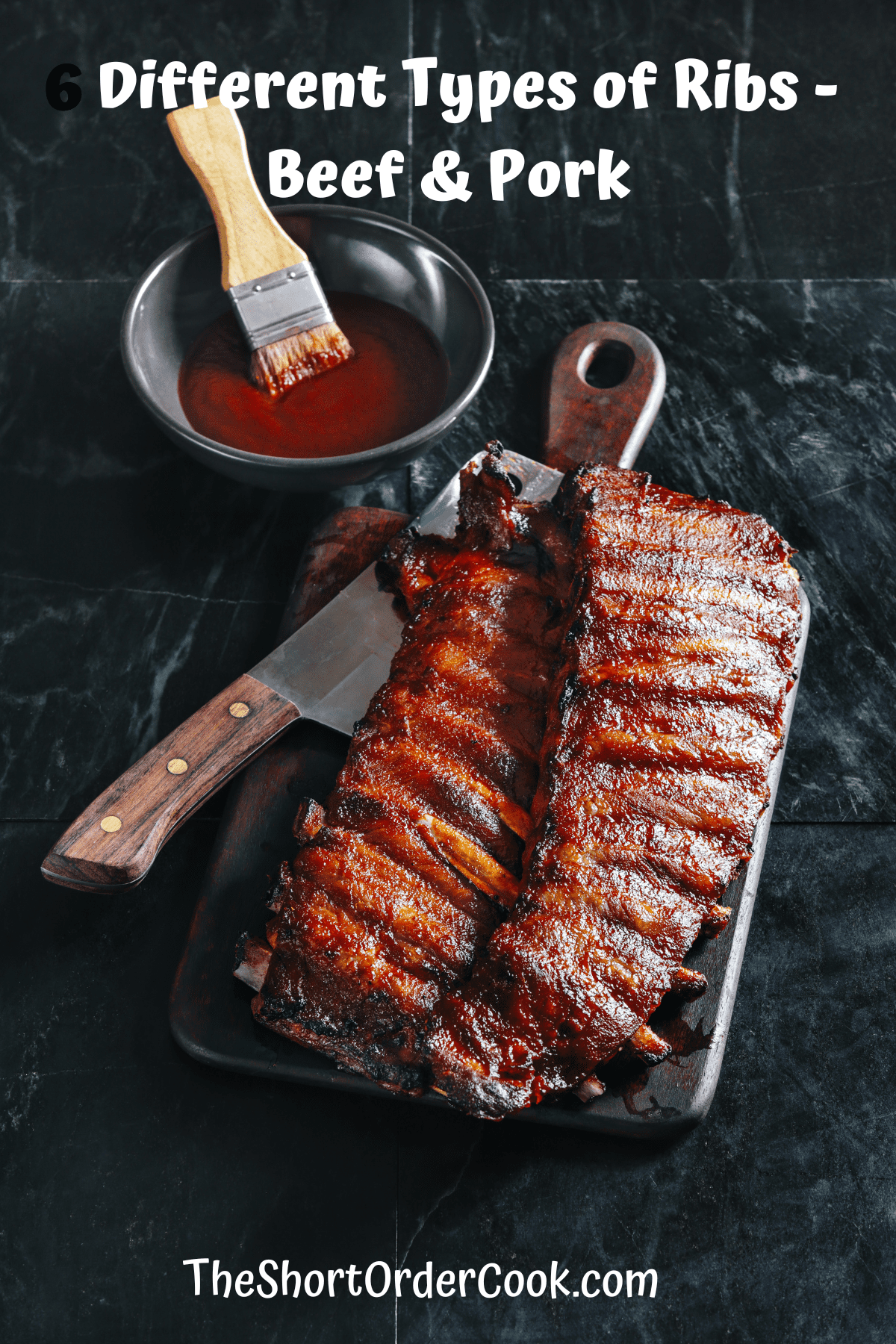 Different racks of ribs on a tray.