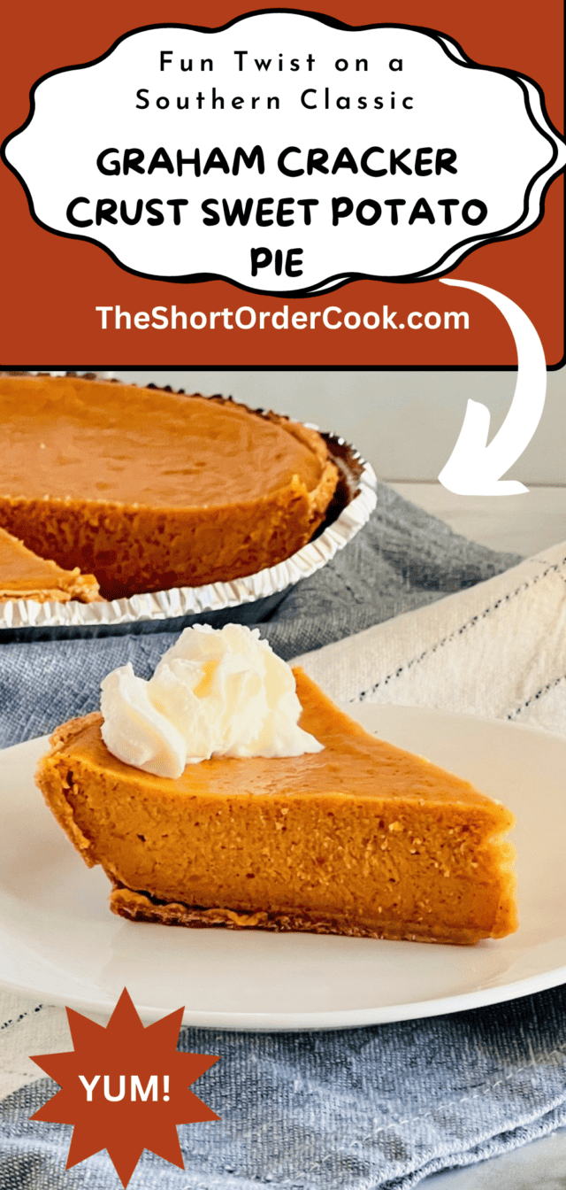 Graham Cracker Crust Sweet Potato Pie - The Short Order Cook