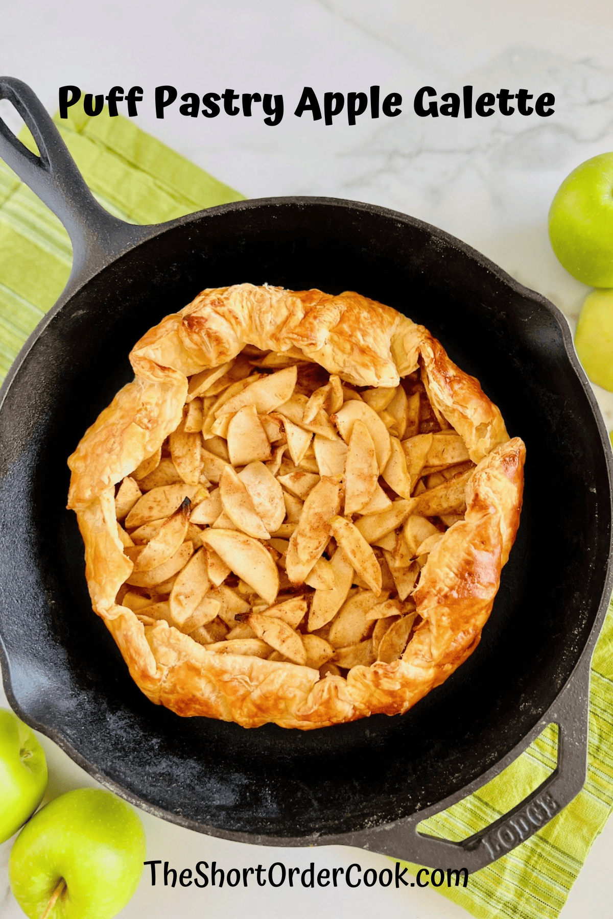 Puff Pastry crust French Apple Galette 