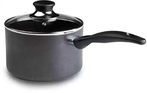 T-fal Specialty Nonstick Handy Pot with Glass Lid 3 Quart Oven Safe 350F Cookware, Pots and Pans, Dishwasher Safe Black