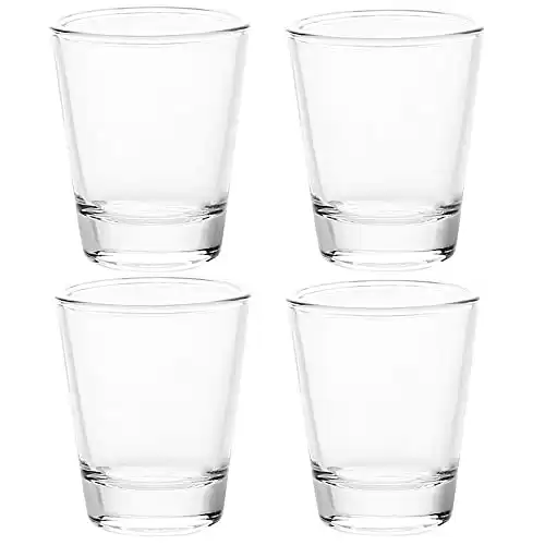BCnmviku 1.5 oz Shot Glasses Sets with Heavy Base, Clear Shot Glass (4 Pack)
